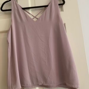LIKE NEW! Express crisscross back tan top